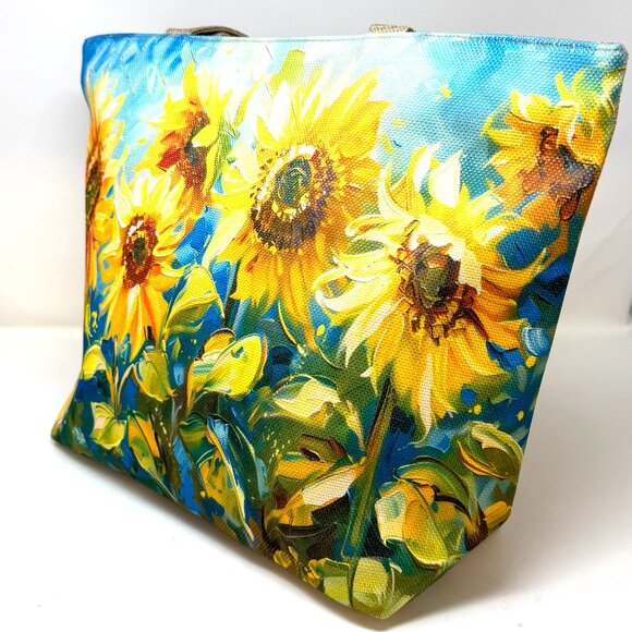 😍NEW! French Masters Sunflower Carry All Tote - Picture 1 of 2